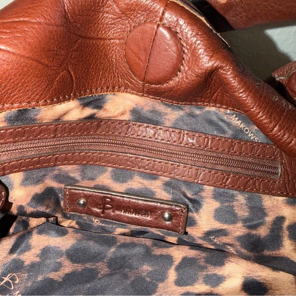 B. Makowsky Brown Leather Handbag - Picture 9 of 14